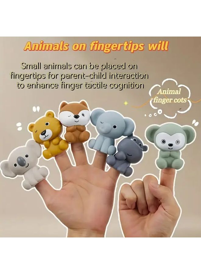 6pcs Floating Boat Toy Stackable Bathing Animal Finger Cover Water Play - Image 3